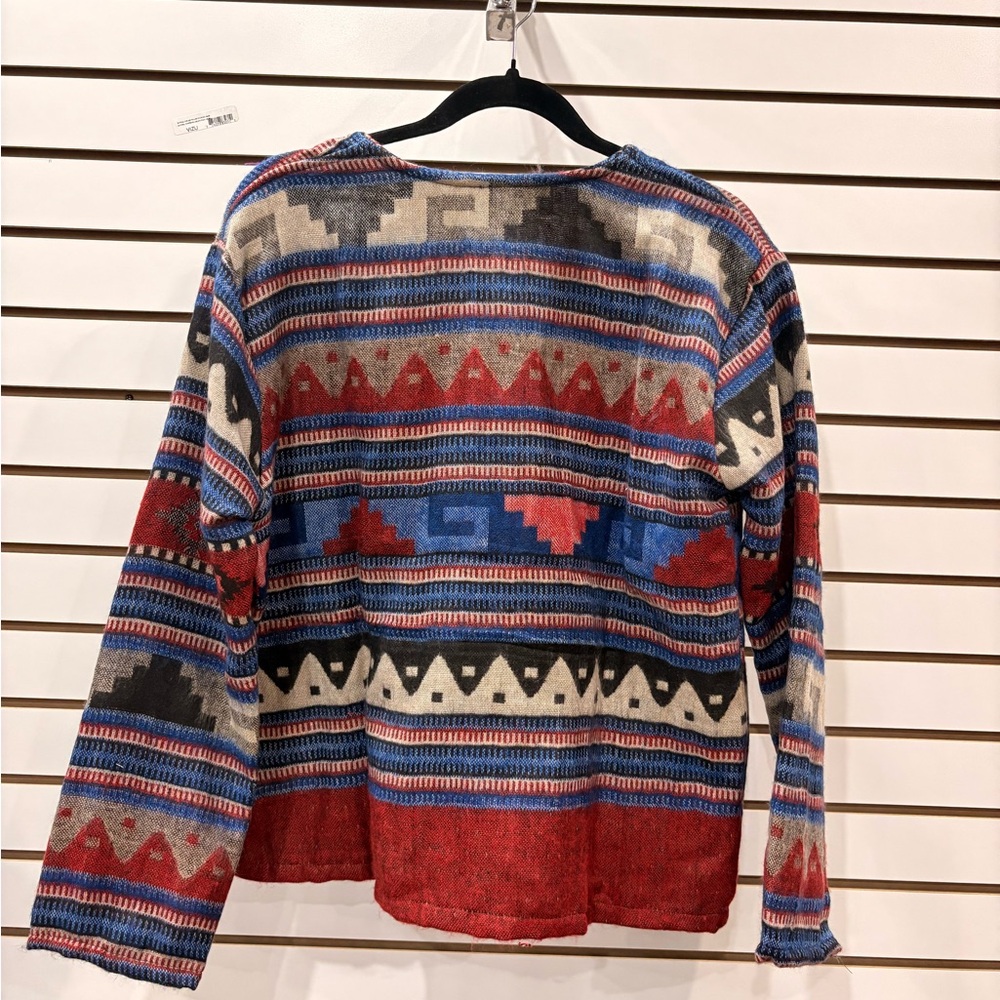 Colorful Geometric Pattern Cardigan - Picture 4 of 13